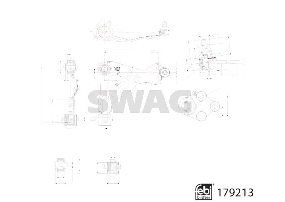 Brat suspensie roata SWAG 33104826